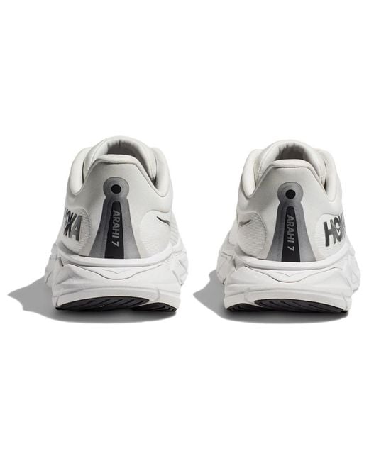 Hoka One One White Arahi 7 Running Shoe for men