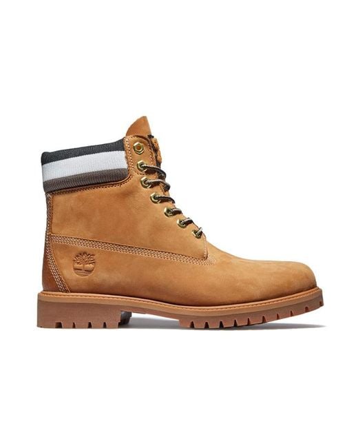 Timberland Brown Heritage 6 Inch Waterproof Boot 'Wheat Nubuck With' for men