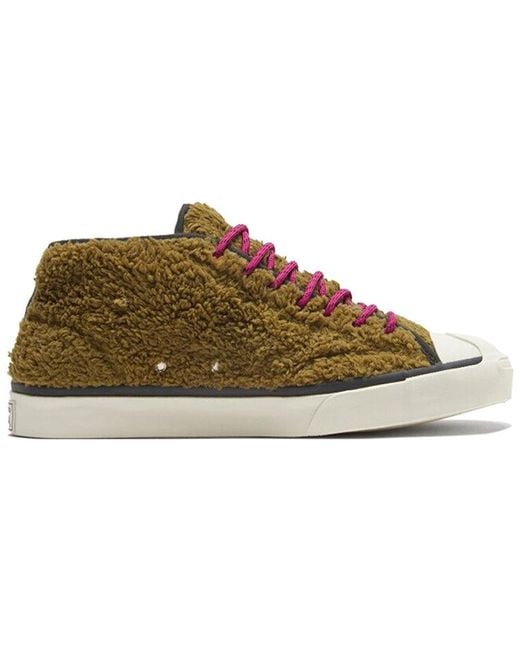 Converse Brown Jack Purcell Mid 'Retro Sherpa for men