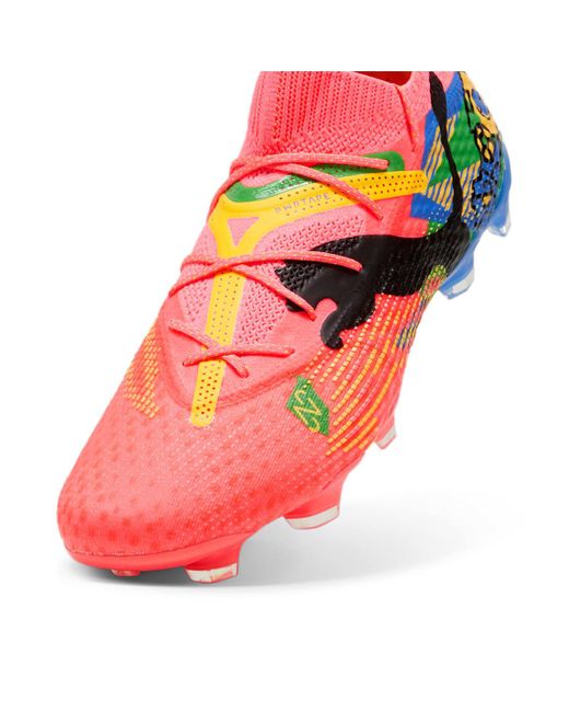 PUMA Red S Future 7 Ultimate Firm Ground Football Boots Orange/blue/green 6 for men