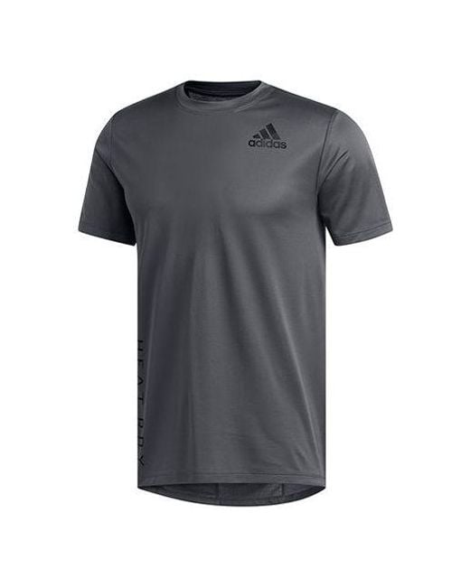 Adidas Gray Trg Tee H.Rdy Sports Training Short Sleeve for men