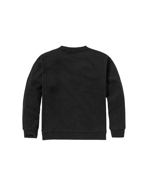 Timberland Black (Wmns) Logo Texture Crew Sweater