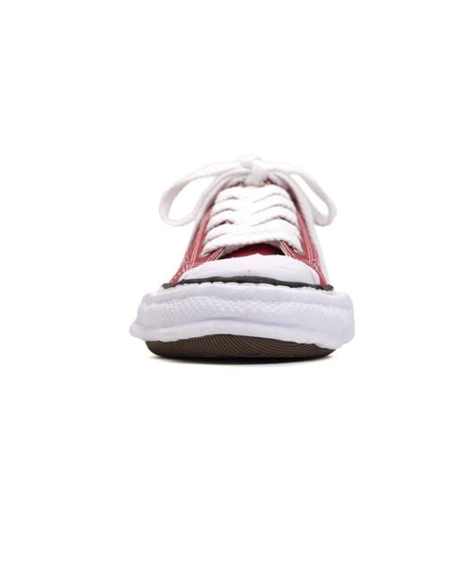 Maison Mihara Yasuhiro Red Peterson 23 Og Sole Canvas Low 'Bordeaux' for men