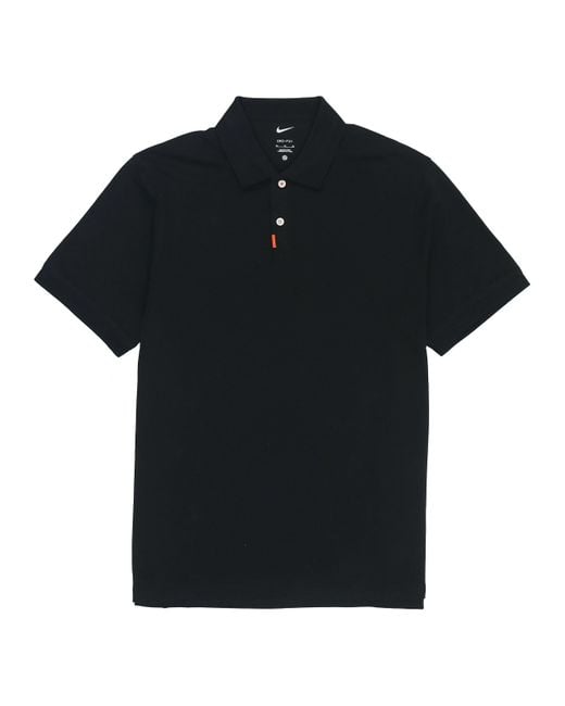 Nike Black Training Athleisure Casual Sports Short Sleeve Polo Shirt for men