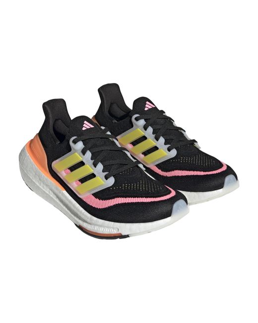 Adidas Blue Womens Ultraboost Ultra Boost Light Running Sneakers Shoes - Black, Yellow, Black, Yellow, 8 Uk