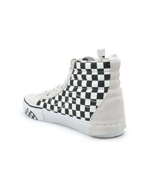 Vans White Sk8-Hi Cap Lx Reissue Checkerboard' for men