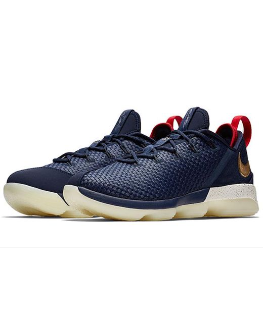 Nike Blue Lebron 14 Low 'Midnight University Metallic' for men