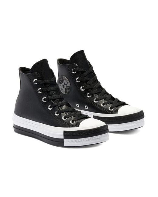 Converse Wmns Ctas Double Stack Lift Hi Sneakers in Black Lyst UK