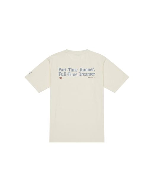 New Balance White Hypersports Logo T-Shirt 'Cream'