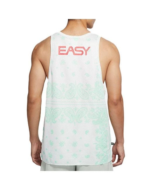 Nike Blue Dri-Fit Casual Breathable Cashew Sleeveless Vest for men