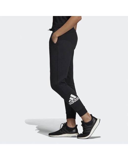Adidas Black (Wmns) W Mh Bos Pant Fleece Lined Knit Long Pants