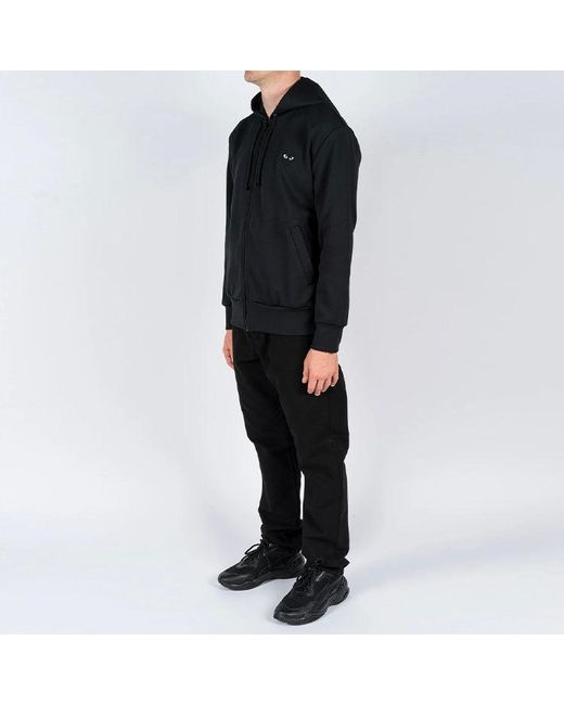 COMME DES GARÇONS PLAY Black Zip Up Hoodie for men