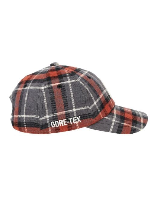 Palace Red Gore-Tex Plaid 6-Panel Cap