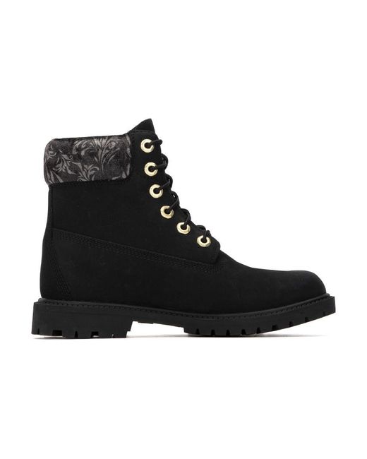 Timberland Black 6 Inch Heritage Lace Up Cupsole Boots