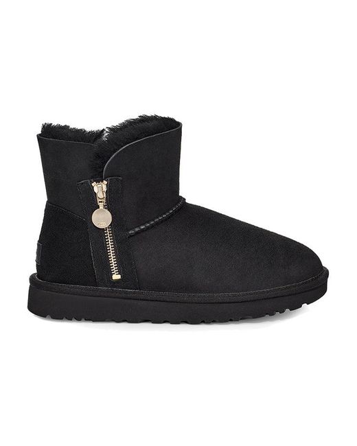 Ugg Black (Wmns) Bailey Zip Mini Fleece Lined