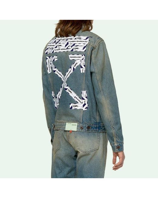 Off-White c/o Virgil Abloh Blue Arrow Denim Jacket Denim for men