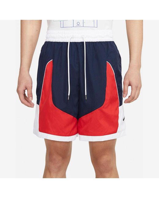 Nike Red Throwback Woven Sports Basketball Shorts for men