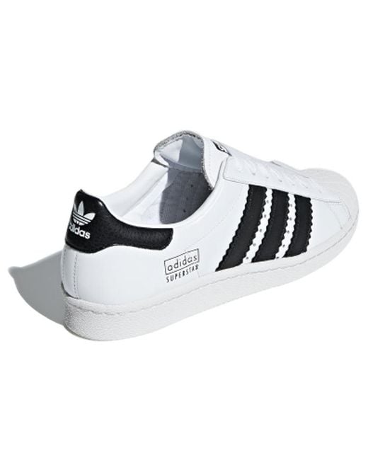 Adidas White Superstar 80S 'Enlarged Stripes' for men