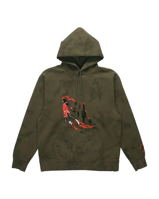 Nike Green X Cactus Jack By Travis Scott Washed Suede Hoodie 'Medium' for men