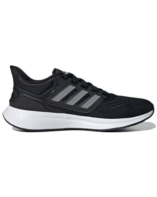 Adidas Black Eq21 Run Iron Metallic' for men
