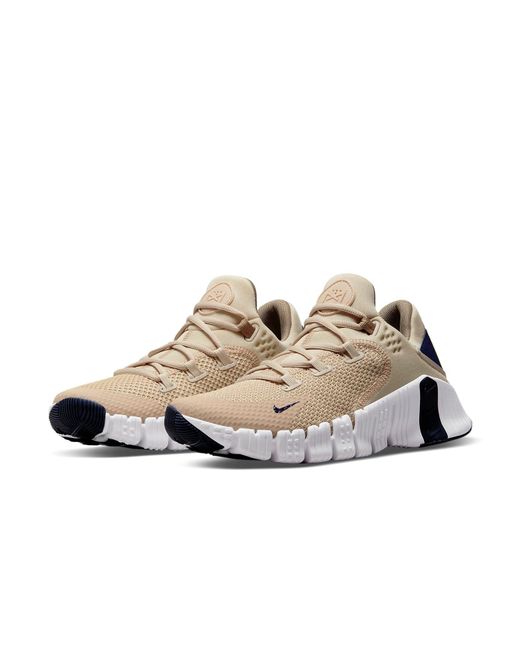 Nike White Free Metcon 4 'Rattan' for men