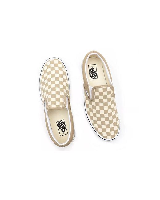Vans White Classic Slip-On 'Checkerboard for men