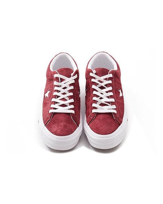 Converse Red One Star Suede Ox 'Deep Bourdeaux' for men