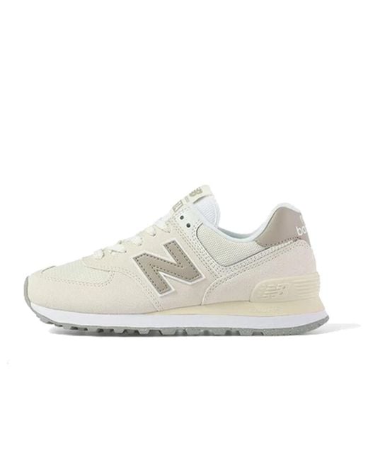 New Balance White 574 for men