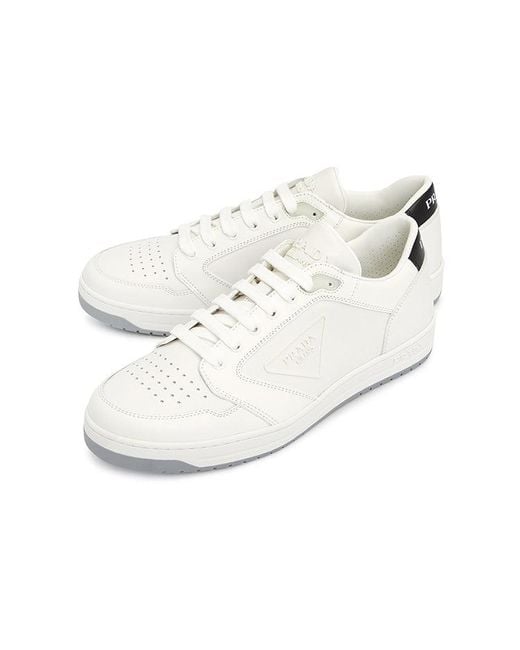Prada White (Wmns) District Leather Sneakers