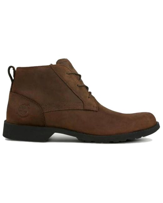 Timberland Brown Fitchburg Waterproof Chukka Boots 'Dark Nubuck' for men