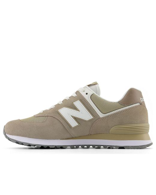 New Balance White 574 for men