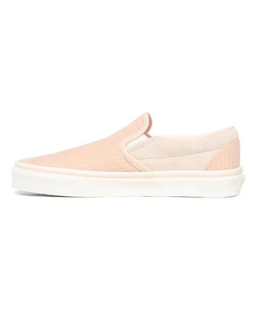 Vans Pink Multi Woven Classic Slip-On Shoes Creamy for men