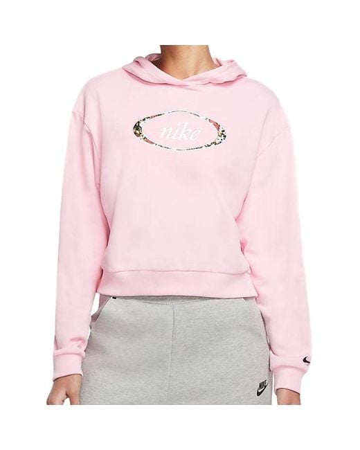 Nike Pink (Wmns) Sportswear Crop Fleece Hoodie