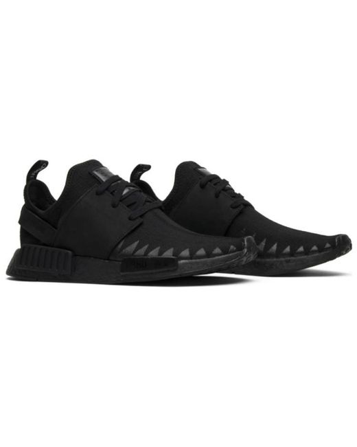 Adidas Black Neighborhood X Nmd_R1 Primeknit 'Triple' for men