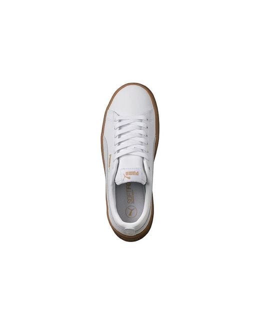 PUMA White (Wmns) Suede Platform Leather Sneaker