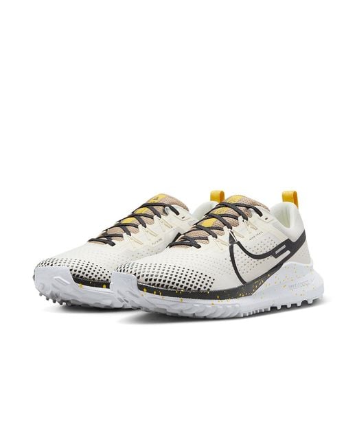 Nike White React Pegasus Trail 4 'Pale Ivory Khaki' for men
