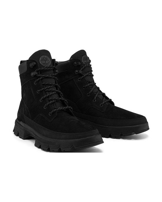 Timberland Black Originals Ultra Wide Fit Waterproof Boots 'Jet Barefoot Buffed' for men
