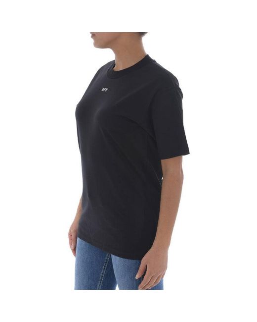 Off-White c/o Virgil Abloh Black (Wmns) Ss19 Flower Arrows Sketch Print Short Sleeve