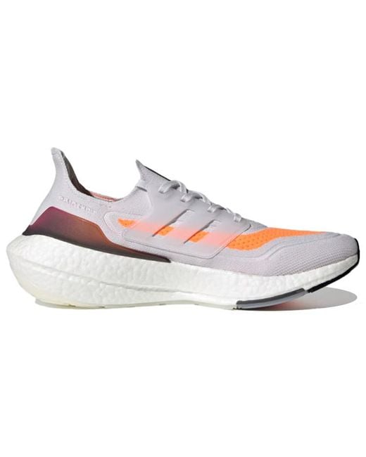 Adidas White Ultra Boost 21 'Dash Screaming' for men