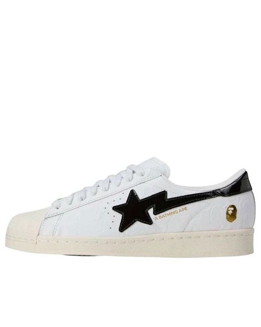 Adidas White X A Bathing Ape Superstar Vintage for men
