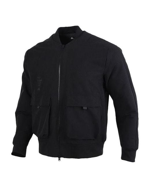 Adidas Blue Th Jkt Bomb Fleece Lined Stay Warm Casual Sports Jacket for men