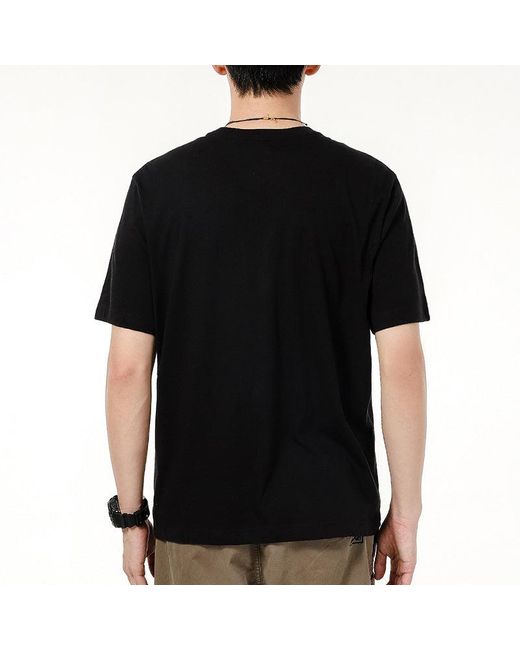 Nike Black Alphabet Logo Athleisure Casual Sports Breathable Short Sleeve for men