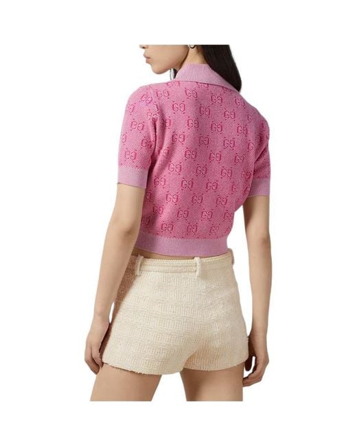 Gucci Pink Gg Polo