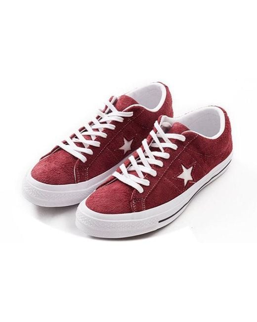 Converse Red One Star Suede Ox 'Deep Bourdeaux' for men