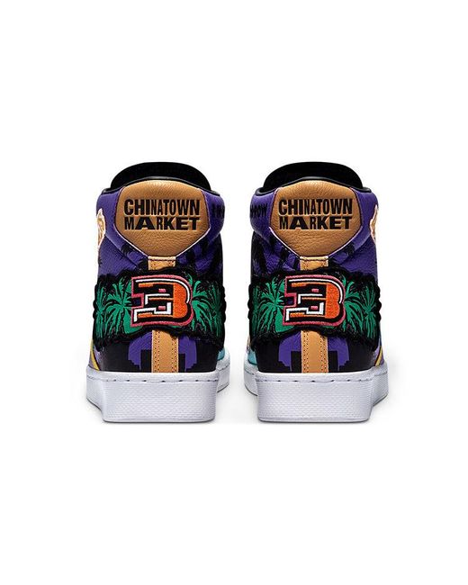 Converse Blue Chinatown Market X Pro Leather High 'Lakers Championship Jacket' for men