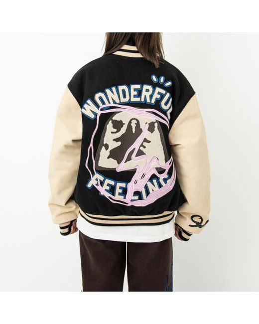 Veste Travis Scott Cactus Jack Fragment – Letterman College Homme Taille M, Noir