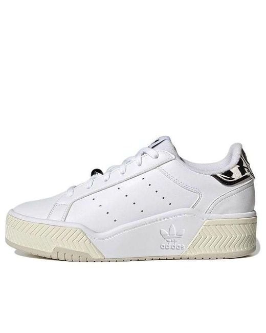 Adidas White (Wmns) Originals Court Tourino Bold Shoes 'Cloud'