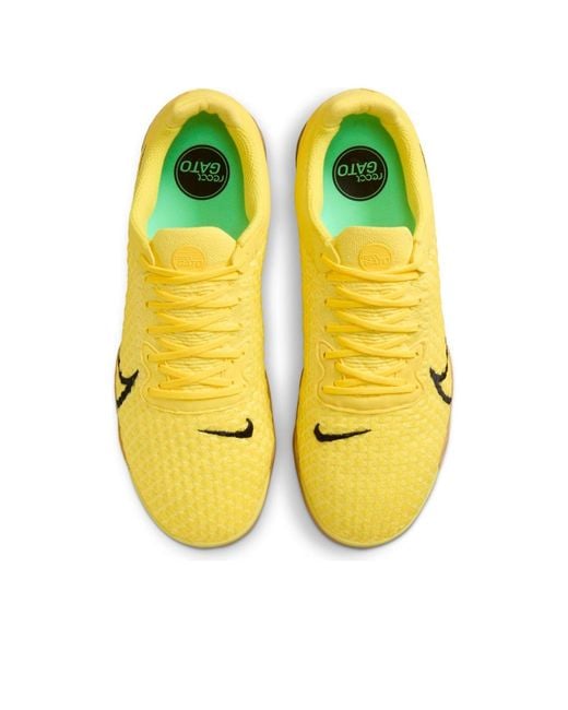 Nike Yellow React Gato Indoor Court Low-top Football Shoes for men