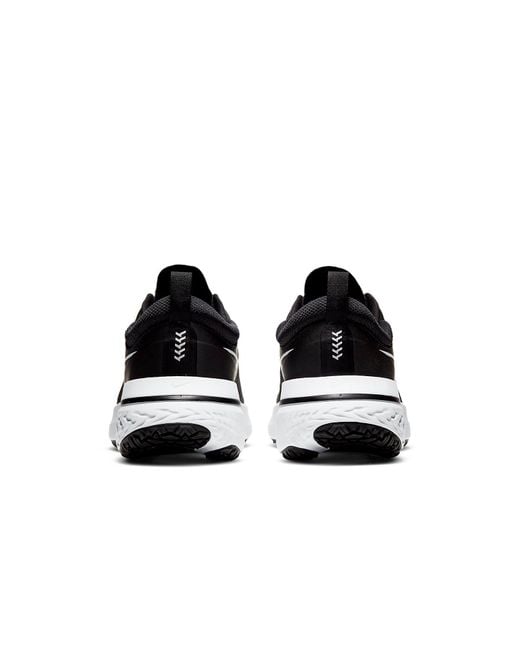 Nike Black React Miler Shield Pure Platinum' for men