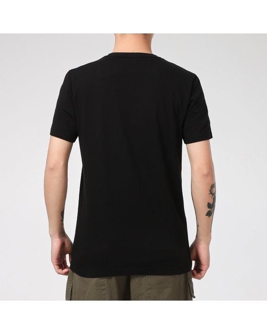 PUMA Black Taping Logo T-Shirt for men